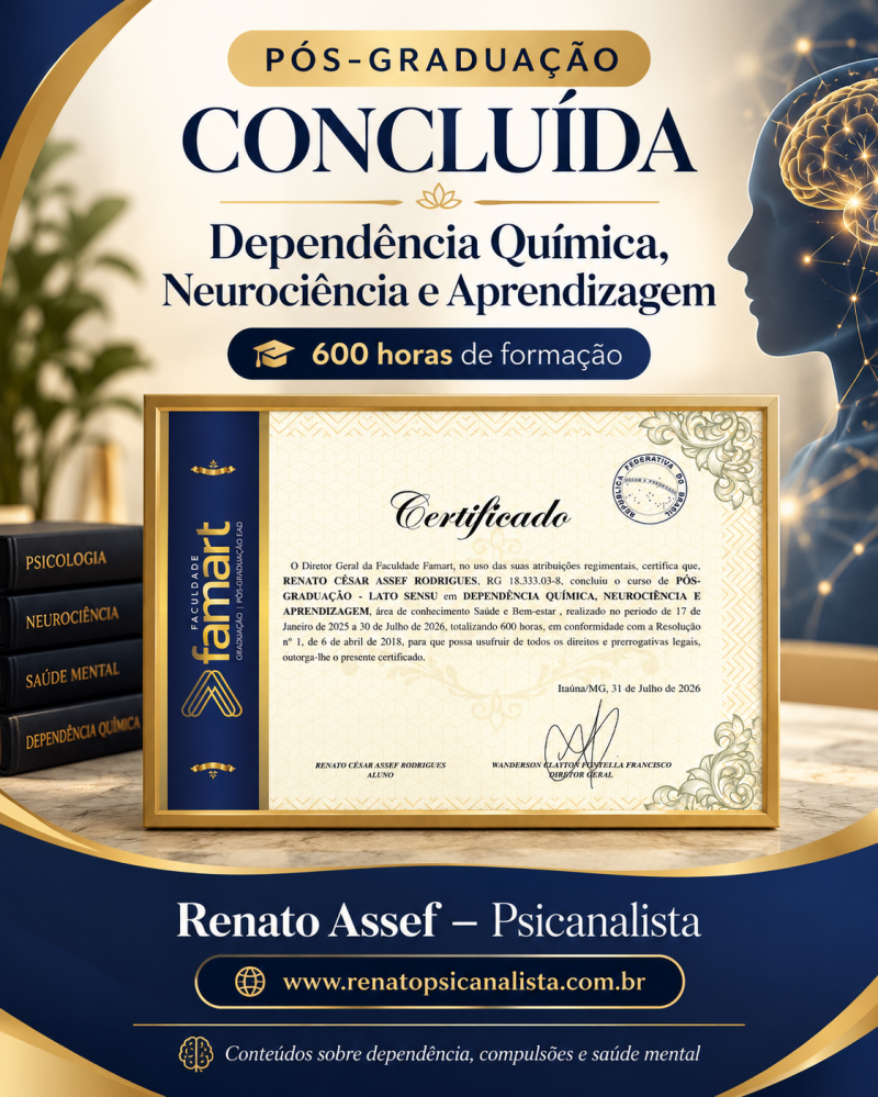 Dependência Química, Neurociência e Aprendizagem: nova especialização